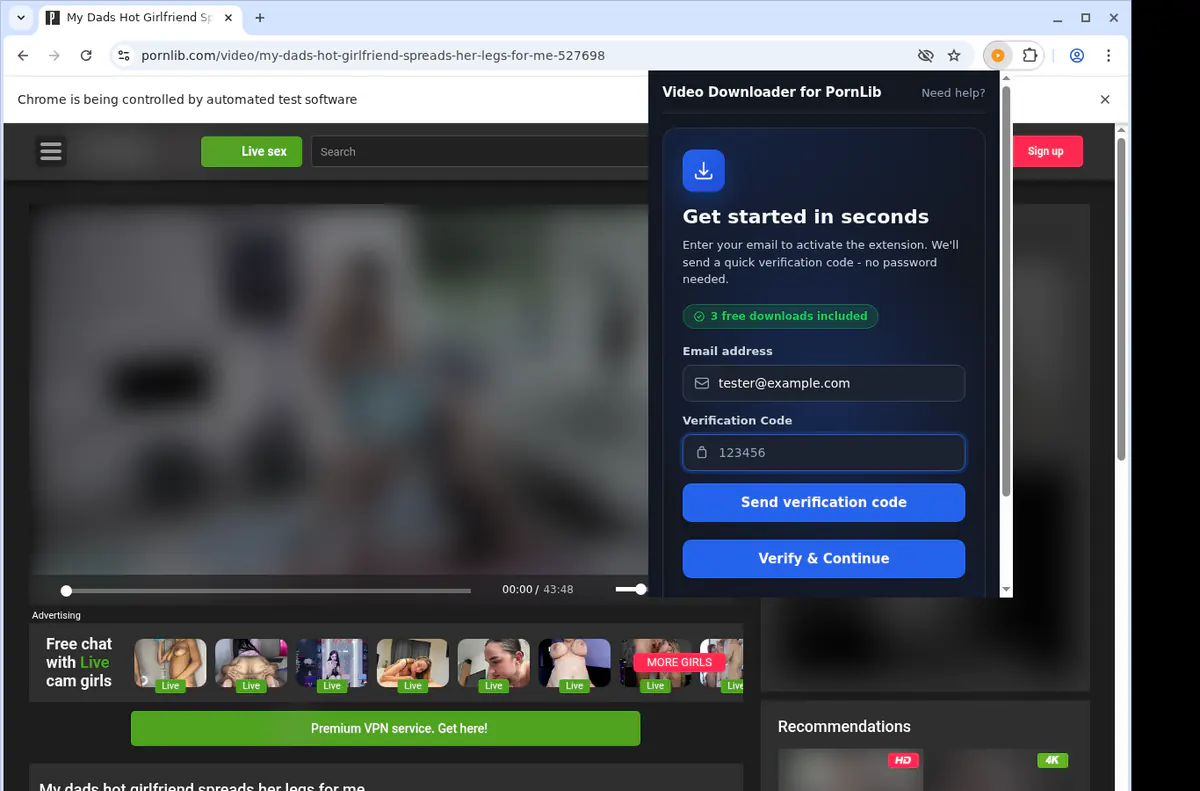 Pornlib Video Downloader screenshot 4